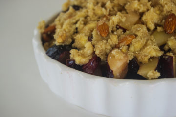 Crumble de ciruelas sin gluten